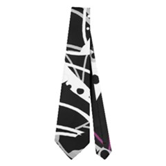 Purple Abstract Flowers Neckties (two Side) 