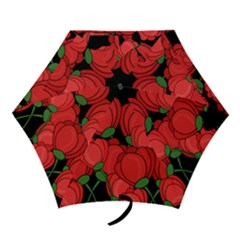 Red Tulips Mini Folding Umbrellas