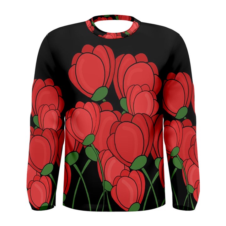 Red tulips Men s Long Sleeve Tee