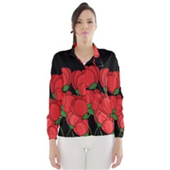 Red Tulips Wind Breaker (women)