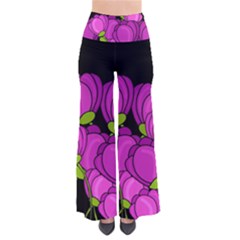 Purple Tulips Pants by Valentinaart