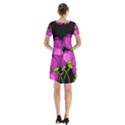 Purple tulips Short Sleeve V-neck Flare Dress View2