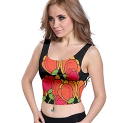 Orange Tulips Crop Top