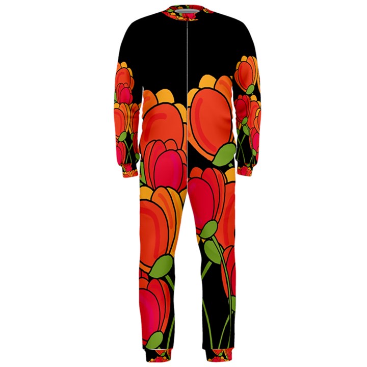 Orange tulips OnePiece Jumpsuit (Men) 