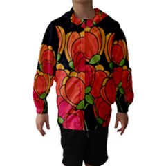 Orange Tulips Hooded Wind Breaker (kids)