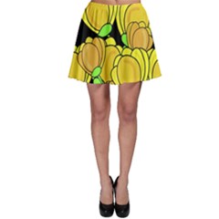 Yellow Tulips Skater Skirt