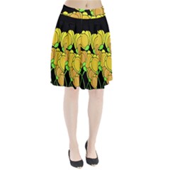 Yellow Tulips Pleated Skirt