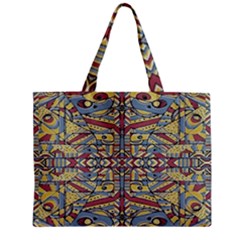 Multicolor Abstract Zipper Mini Tote Bag