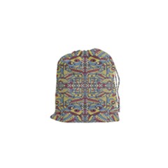 Multicolor Abstract Drawstring Pouches (xs) 