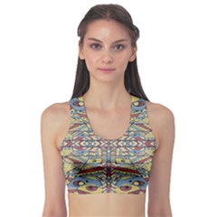 Multicolor Abstract Sports Bra