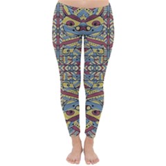 Multicolor Abstract Classic Winter Leggings