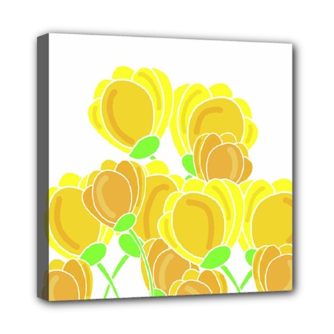 Yellow Flowers Mini Canvas 8  X 8 