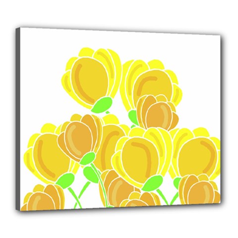 Yellow Flowers Canvas 24  X 20 