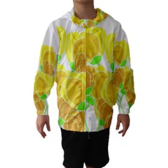 Yellow Flowers Hooded Wind Breaker (kids)