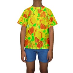 Yellow Garden Kids  Short Sleeve Swimwear