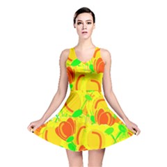 Yellow Garden Reversible Skater Dress