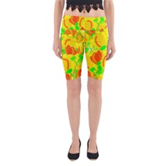 Yellow Garden Yoga Cropped Leggings