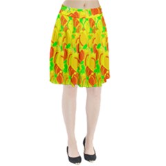 Yellow Garden Pleated Skirt