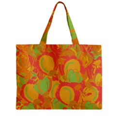 Orange Garden Zipper Mini Tote Bag