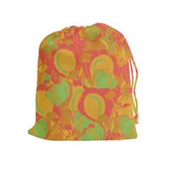 Orange Garden Drawstring Pouches (extra Large)