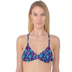 Blue Garden Reversible Tri Bikini Top