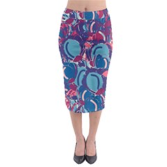 Blue Garden Midi Pencil Skirt by Valentinaart