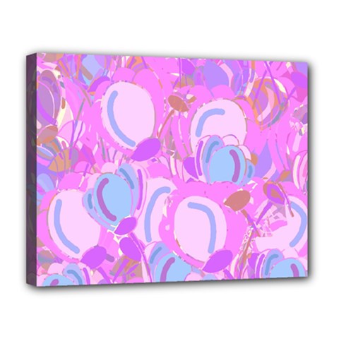 Pink Garden Canvas 14  X 11  by Valentinaart