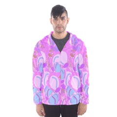 Pink Garden Hooded Wind Breaker (men) by Valentinaart