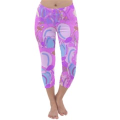 Pink Garden Capri Winter Leggings  by Valentinaart