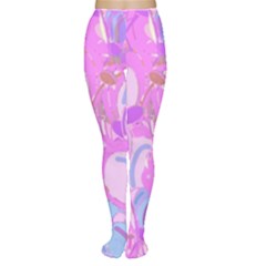 Pink Garden Women s Tights by Valentinaart