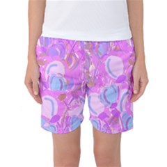 Pink Garden Women s Basketball Shorts by Valentinaart