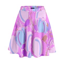 Pink Garden High Waist Skirt