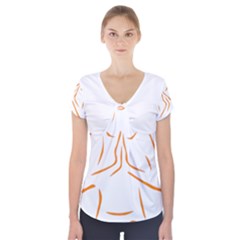 Budda Design Short Sleeve Front Detail Top