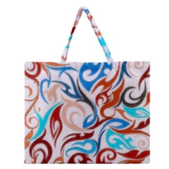 Colorful Ornaments Design Zipper Large Tote Bag by GabriellaDavid