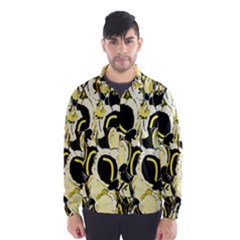 Yellow Abstract Garden Wind Breaker (men) by Valentinaart