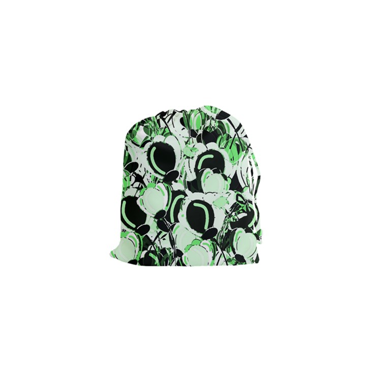 Green abstract garden Drawstring Pouches (XS) 