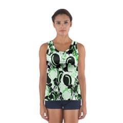 Green Abstract Garden Women s Sport Tank Top 