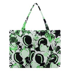 Green Abstract Garden Medium Tote Bag