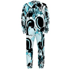 Blue Abstract  Garden Onepiece Jumpsuit (men)  by Valentinaart