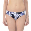 Blue abstract floral design Hipster Bikini Bottoms View1