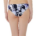 Blue abstract floral design Hipster Bikini Bottoms View2