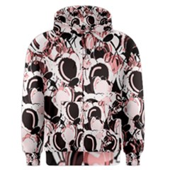 Pink Abstract Garden Men s Zipper Hoodie