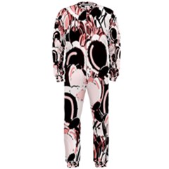 Pink Abstract Garden Onepiece Jumpsuit (men)  by Valentinaart