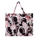 Pink abstract garden Zipper Large Tote Bag View1