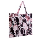 Pink abstract garden Zipper Large Tote Bag View2