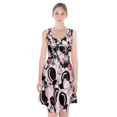 Pink Abstract Garden Racerback Midi Dress