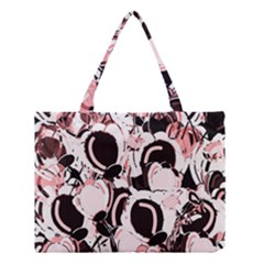 Pink Abstract Garden Medium Tote Bag