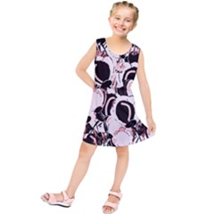 Pink Abstract Garden Kids  Tunic Dress