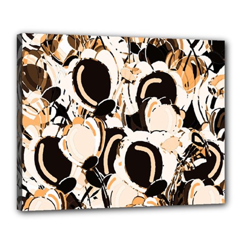 Orange Abstract Garden Canvas 20  X 16 