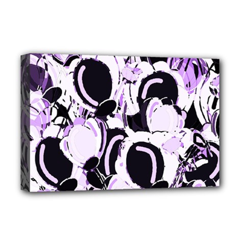 Purple Abstract Garden Deluxe Canvas 18  X 12   by Valentinaart